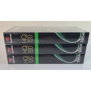 Fujifilm Videotape HQ 120 VHS Tapes 3-Pack Sealed High Quality 6 Hour Recording